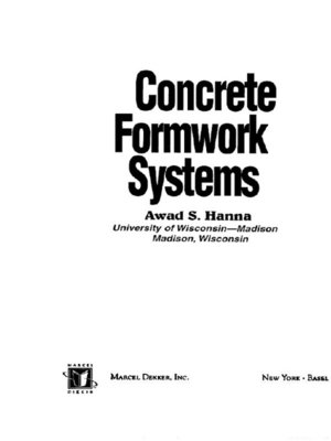 cover image of Concrete Formwork Systems